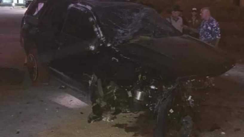 سيارة وائل كفوري بعد الحادث