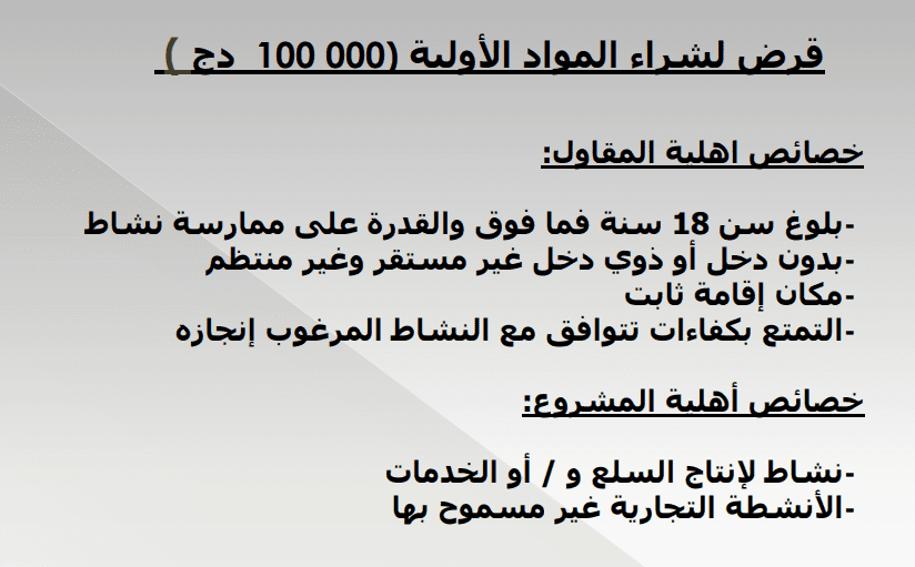 قروض ANGEM بدون فائدة من 10 إلى 100 مليون