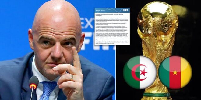 الإتحادية الجزائرية تتواصل مع الفيفا وتطلب القرار النهائي وهكذا رد أنفانتينو