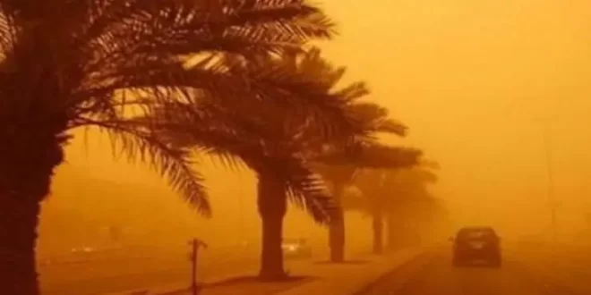 رياح قوية على السواحل الوطنية وتطاير كثيف للرمال على الجنوب