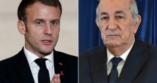 الرئيس الفرنسي في الجزائر ورئيس الجمهورية عبد المجيد تبون في استقباله