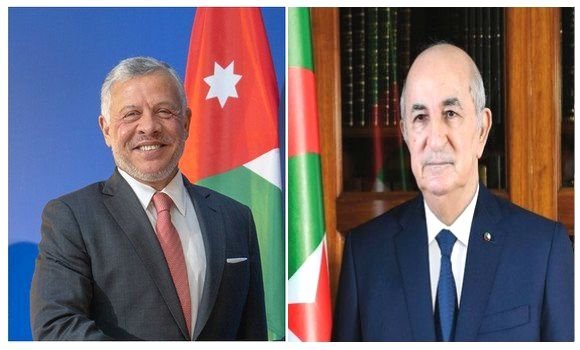 الملك الاردني في الجزائر والرئيس تبون في استقباله