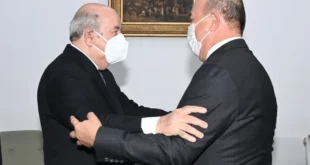 عبد المجيد تبون يستقبل وزير الخارجية التركي
