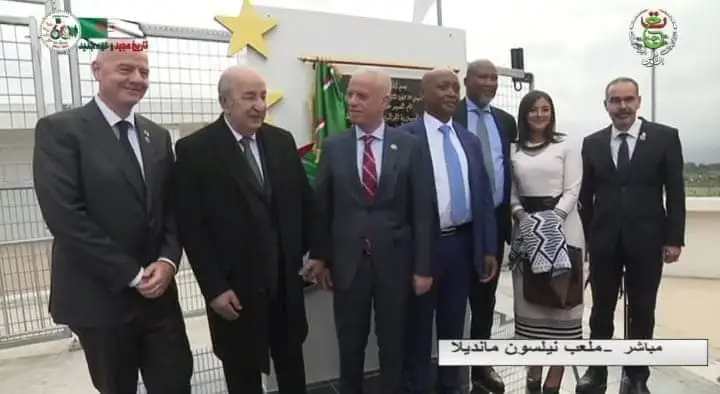 عشية انطلاق شان الجزائر الرئيس الجزائري يدشن ملعب نيلسون مانديلا