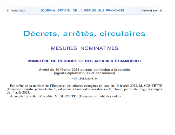 السلطات الفرنسية إنهاء مهام سفير فرنسا في الجزائر