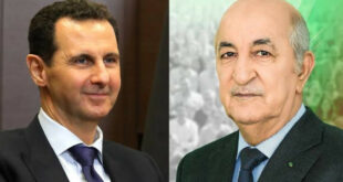 رئيس الجمهورية عبد المجيد تبون يتلقى رسالة من نظيره السوري