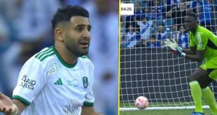 أغرب هدف عكسي من لاعب الأهلي السعودي إدوارد ميندي في مرماه!!