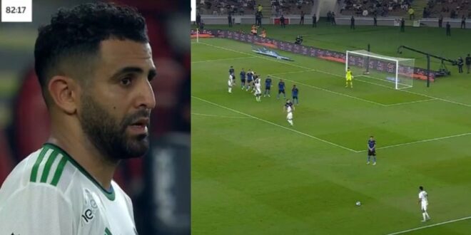 شاهد بالفيديو : النجم رياض محرز ينقذ الأهلي من الخسارة بتمريرة خرافية