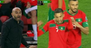 بالفيديو تصرف حكيم زياش قد يؤدي لاستبعاده من معسكر المنتخب المغربي