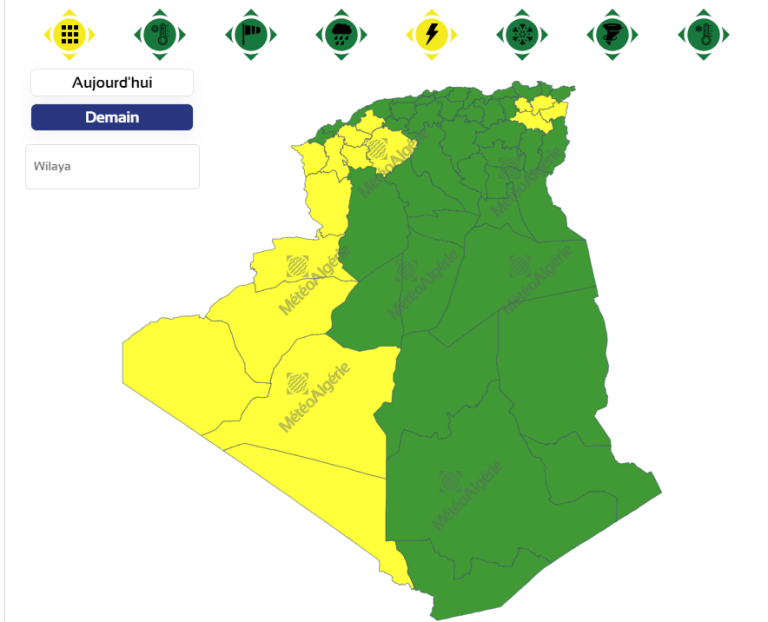 الأرصاد الجوية: أمطار رعدية مرتقبة في عدة ولايات يومي الأحد والاثنين