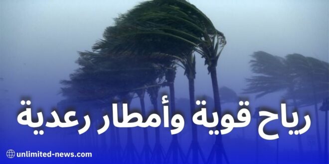 أمطار رعدية ورياح قوية تمس عدّة ولايات جزائرية اليوم الأحد