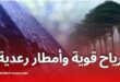 الأرصاد تحذر: رياح قوية وأمطار رعدية اليوم السبت بعدة ولايات