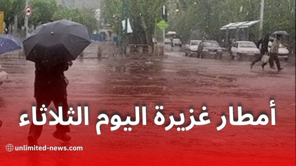 نشرة خاصة: أمطار غزيرة ورعدية عبر عدة ولايات اليوم الثلاثاء