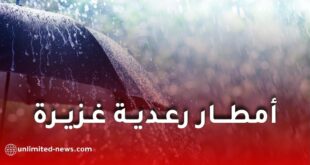 أمطار رعدية غزيرة يوم الغد السبت