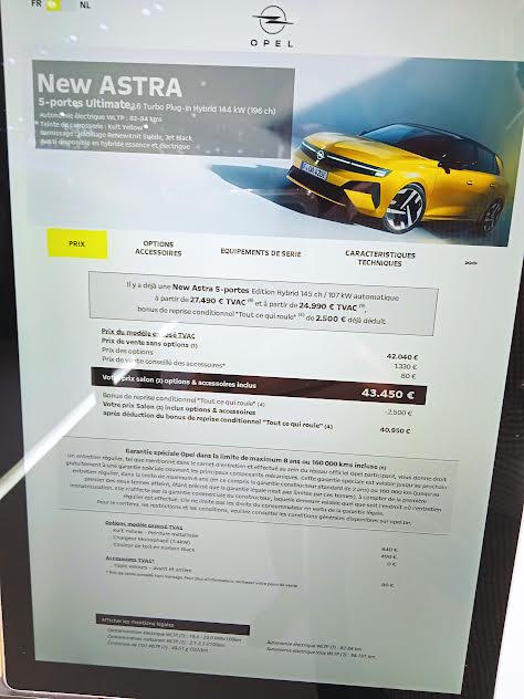 سعر ومواصفات أوبل أسترا الجديدة كليا