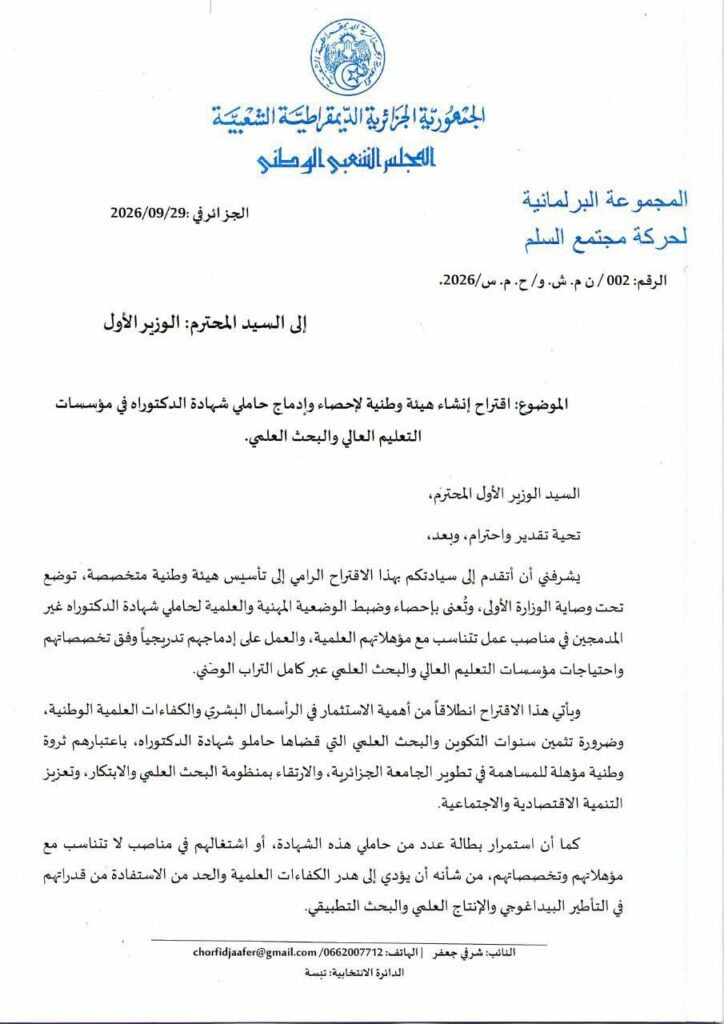 هيئة وطنية لتوظيف خريجي الجامعات البطالين.. مقترح جديد في الجزائر